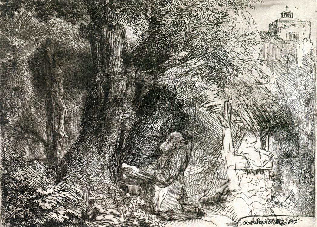 San Francesco prega il crocifisso tra gli alberi - Teylers Museum, Haarlem